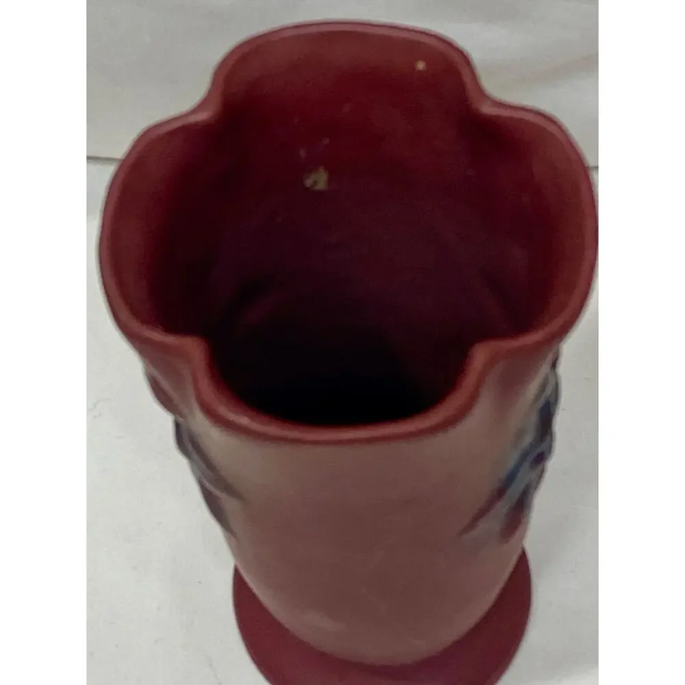 Van Briggle Pottery Persian Rose Columbine Vase 8